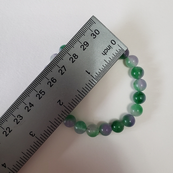 Watermelon Tourmaline Strand Bracelet Gemstone Jewelry Women Fashion Stretch - Picture 3 of 5